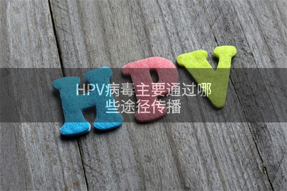 HPV病毒主要通过哪些途径传播