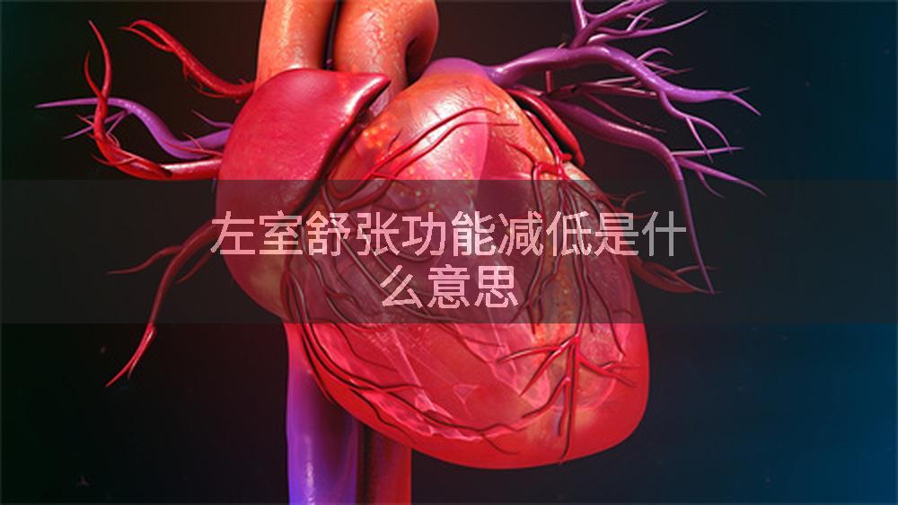 左室舒张功能减低是什么意思