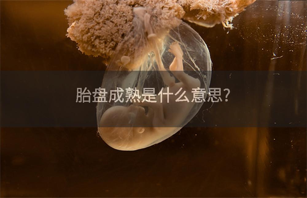 胎盘成熟是什么意思?