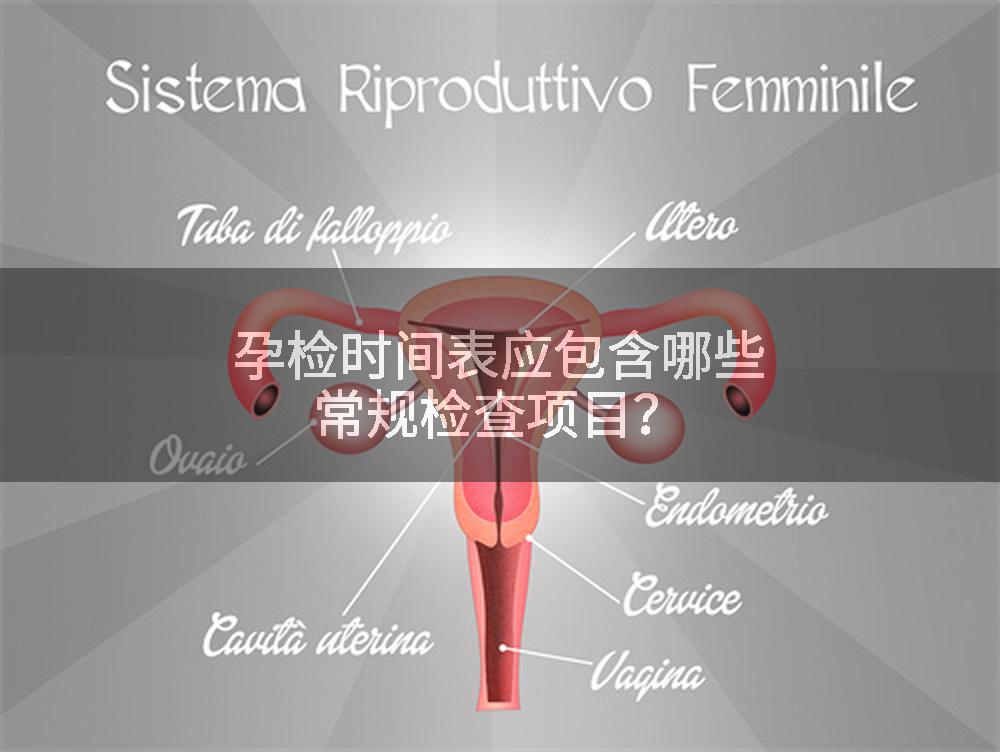 孕检时间表应包含哪些常规检查项目?