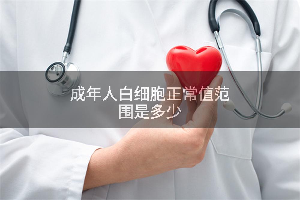 成年人白细胞正常值范围是多少