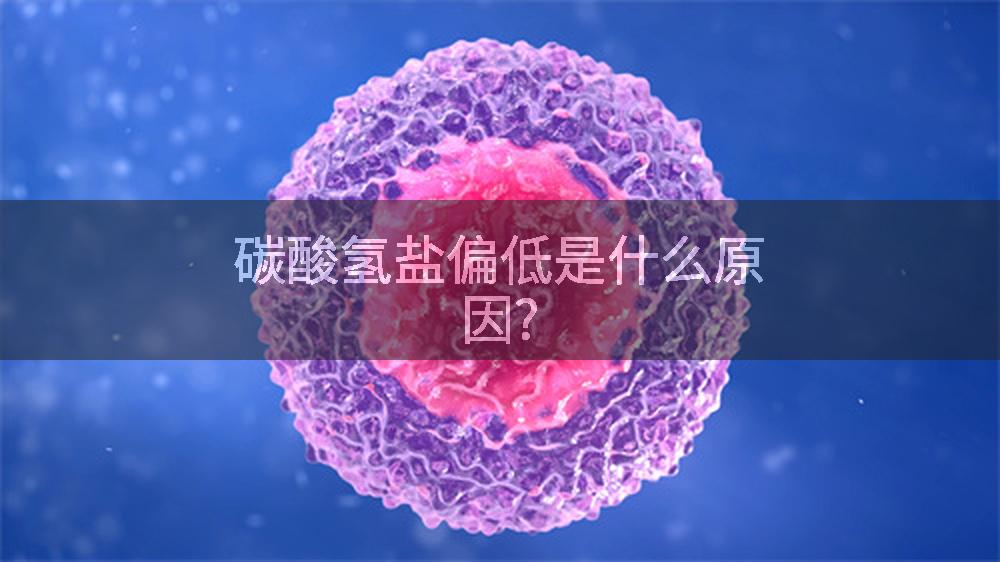 碳酸氢盐偏低是什么原因?