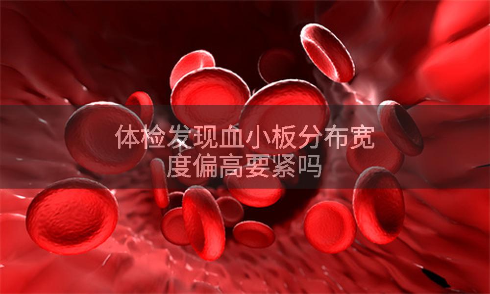 体检发现血小板分布宽度偏高要紧吗