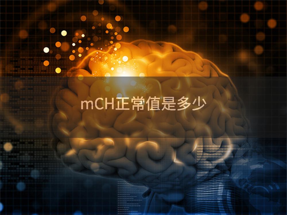 mCH正常值是多少