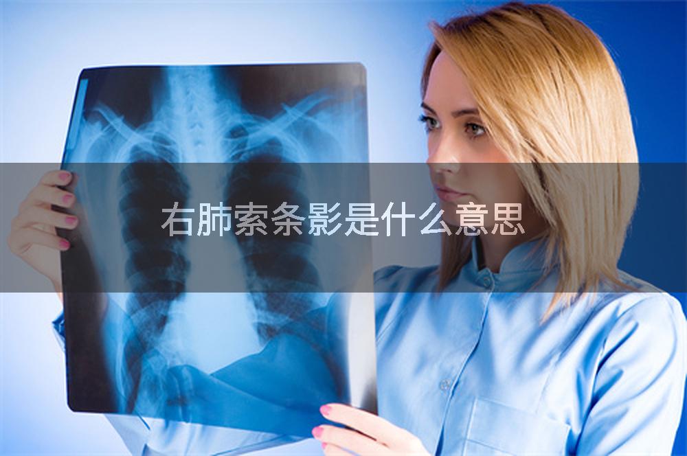 右肺索条影是什么意思