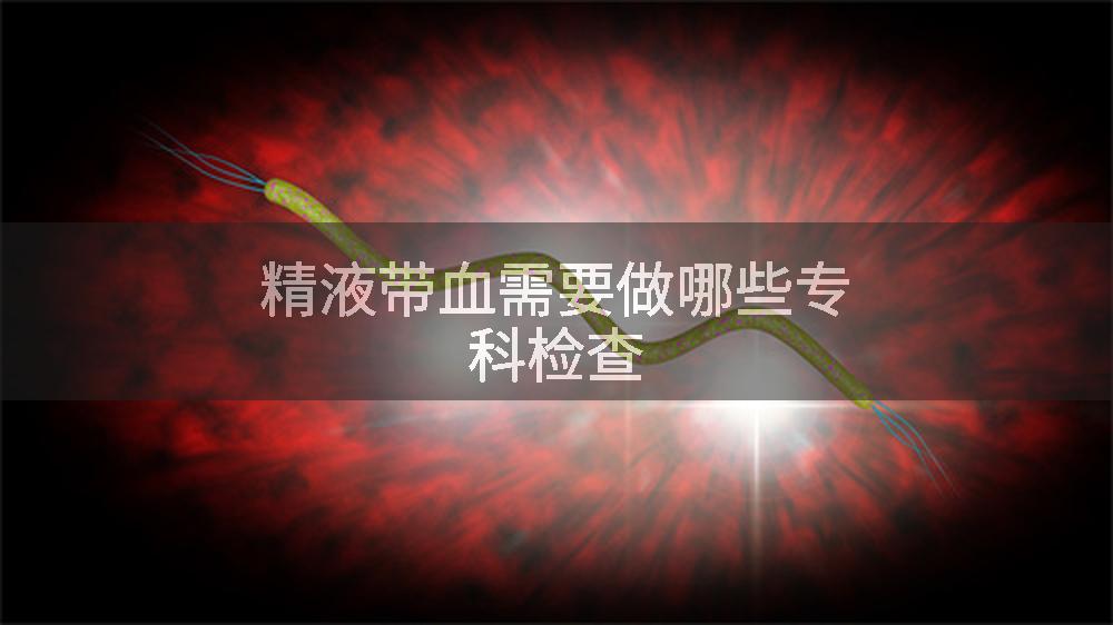 精液带血需要做哪些专科检查