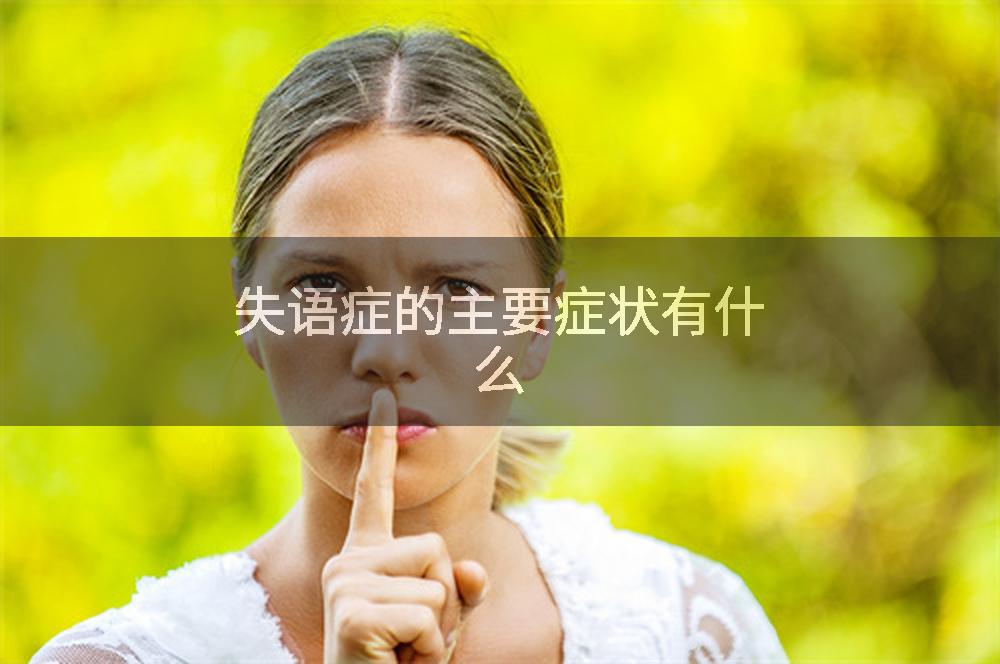 失语症的主要症状有什么