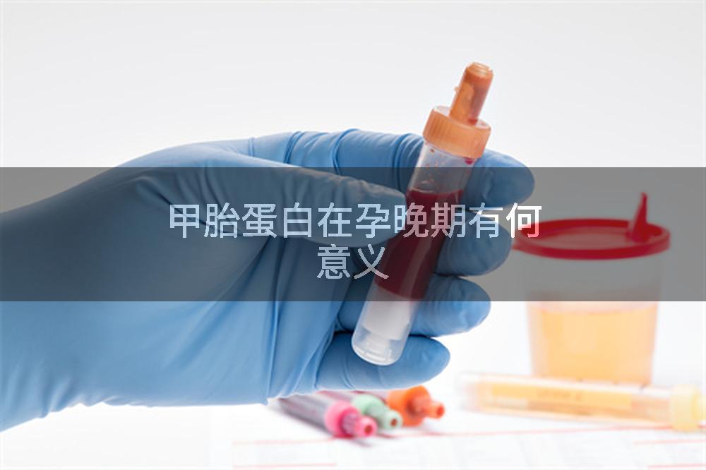 甲胎蛋白在孕晚期有何意义