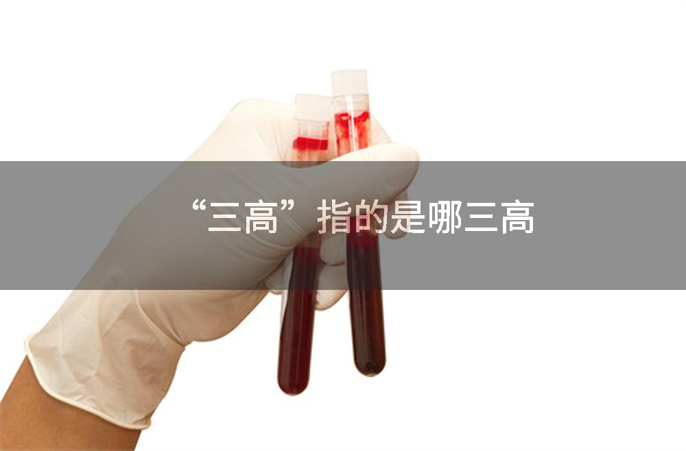 “三高”指的是哪三高