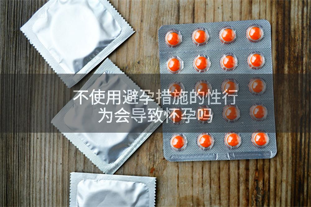 不使用避孕措施的性行为会导致怀孕吗