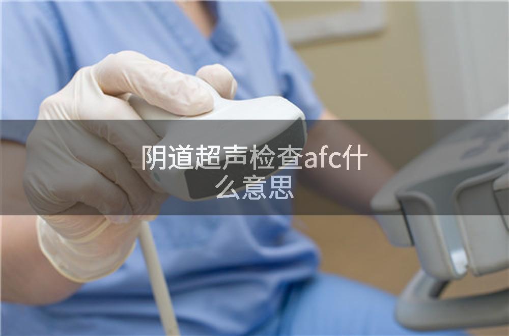 阴道超声检查afc什么意思