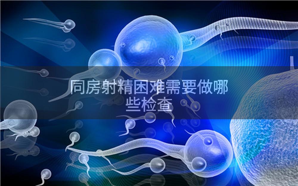 同房射精困难需要做哪些检查