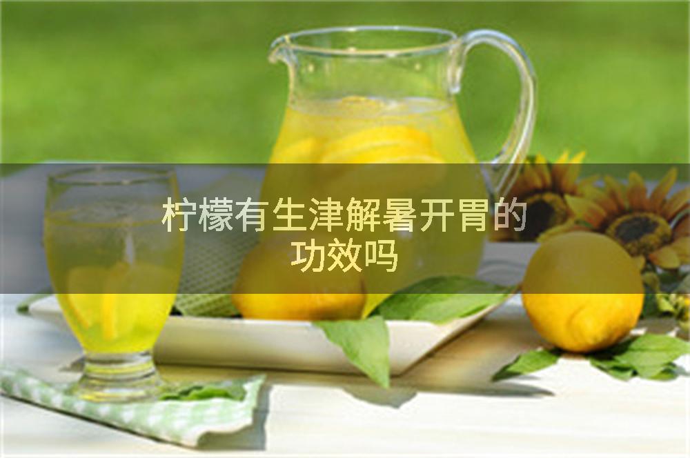 柠檬有生津解暑开胃的功效吗