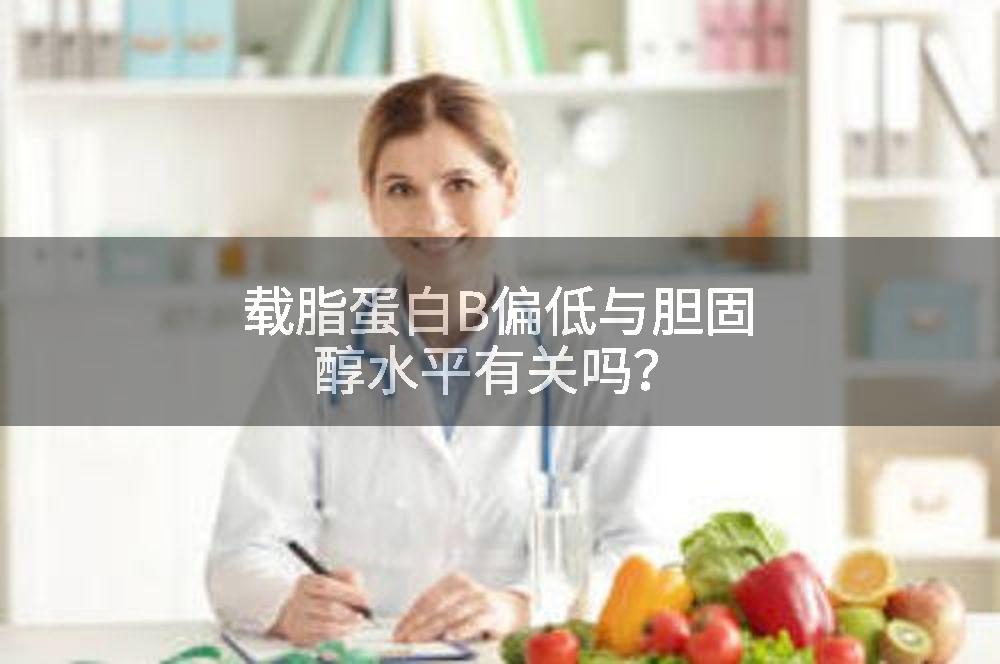 载脂蛋白B偏低与胆固醇水平有关吗？