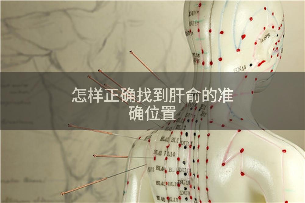 怎样正确找到肝俞的准确位置