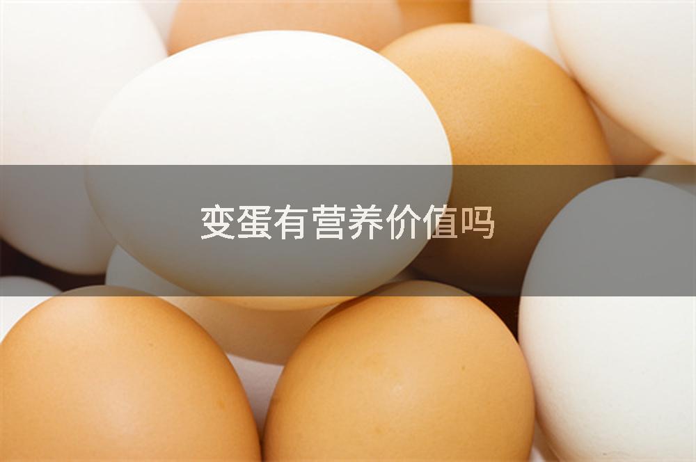 变蛋有营养价值吗