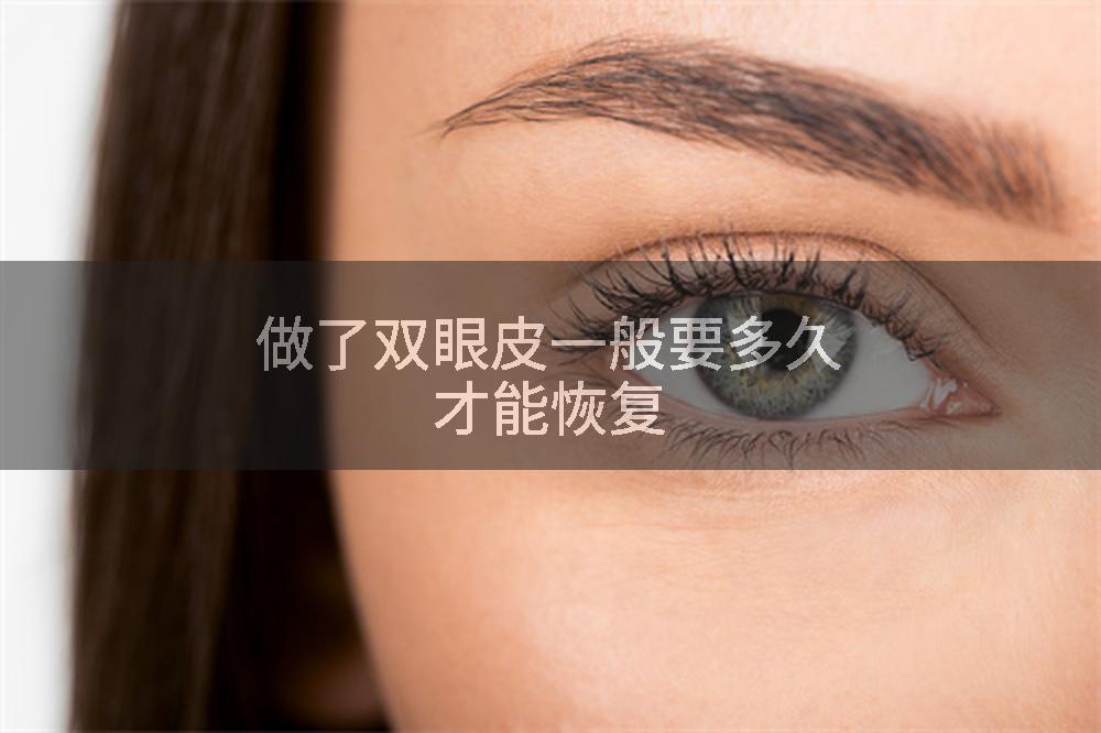 做了双眼皮一般要多久才能恢复