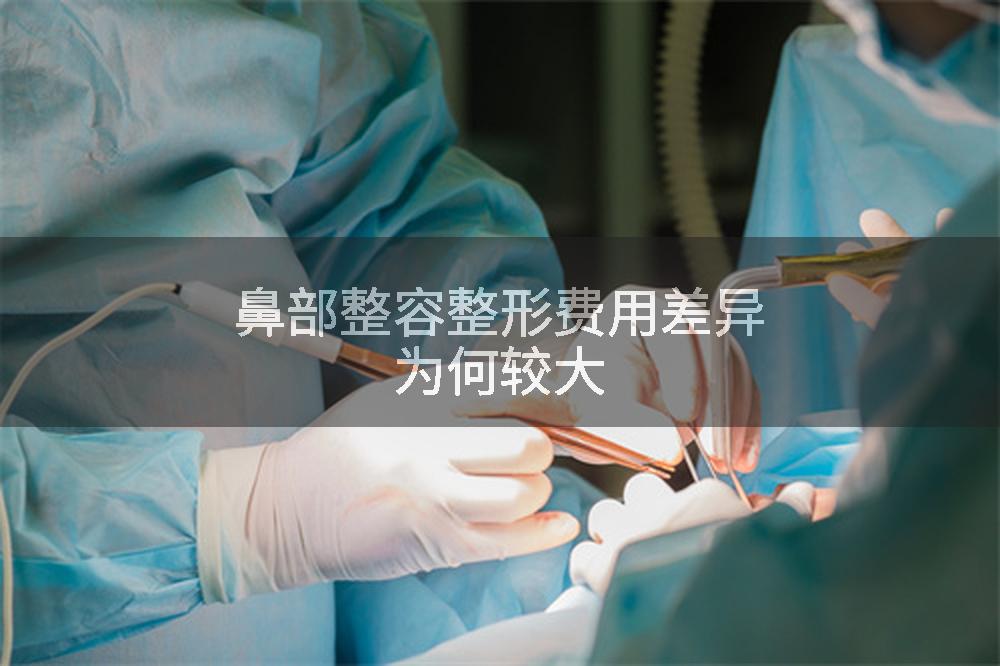 鼻部整容整形费用差异为何较大