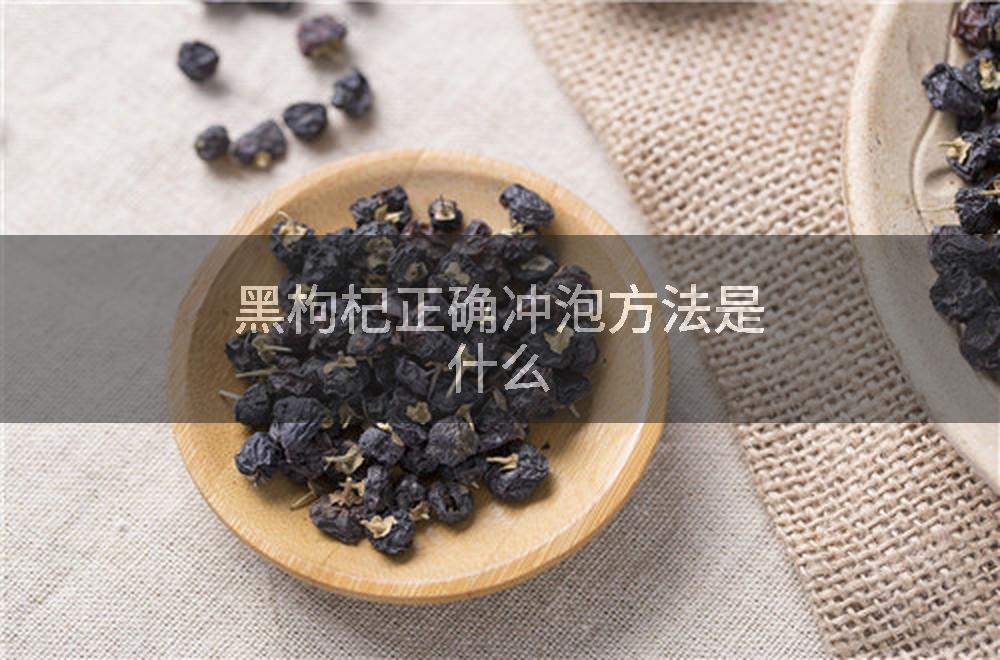黑枸杞正确冲泡方法是什么