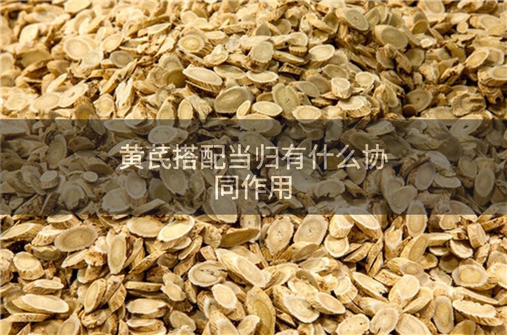 黄芪搭配当归有什么协同作用