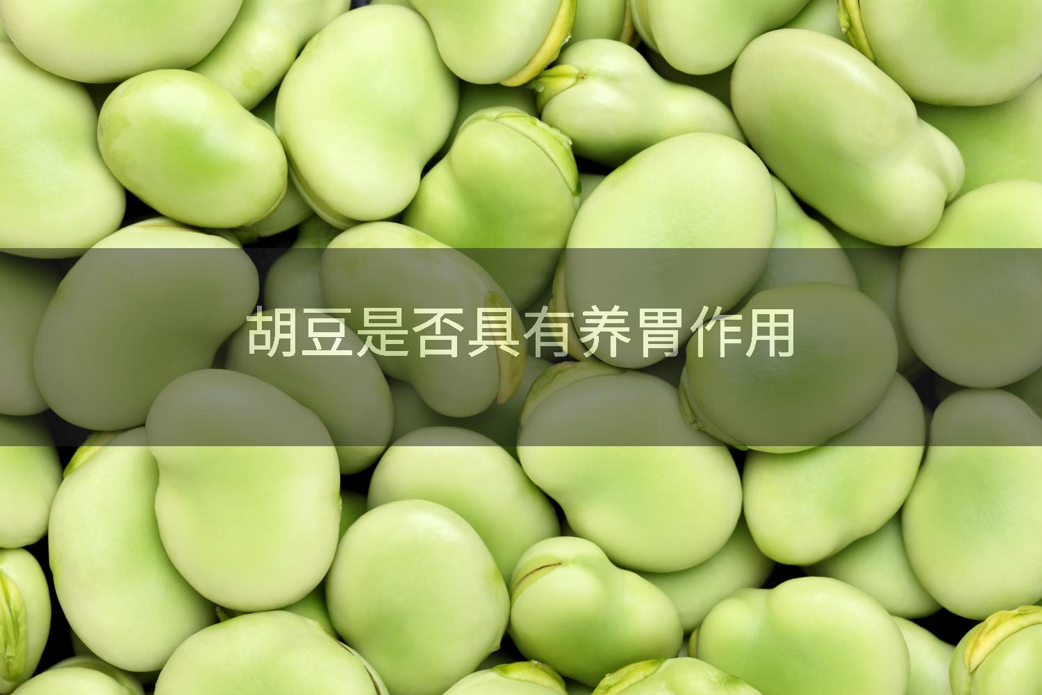胡豆是否具有养胃作用