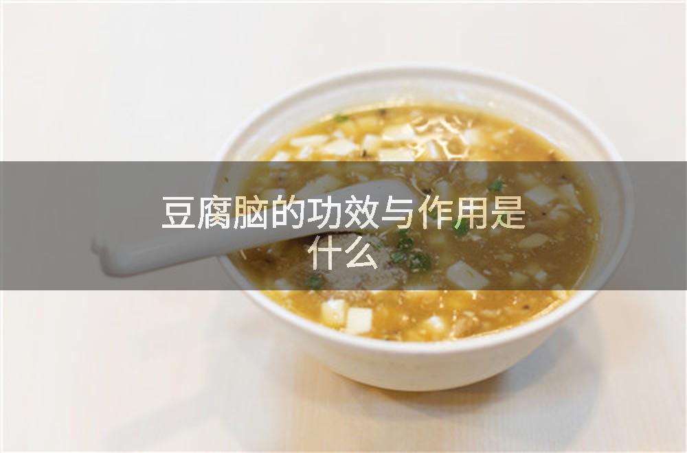 豆腐脑的功效与作用是什么