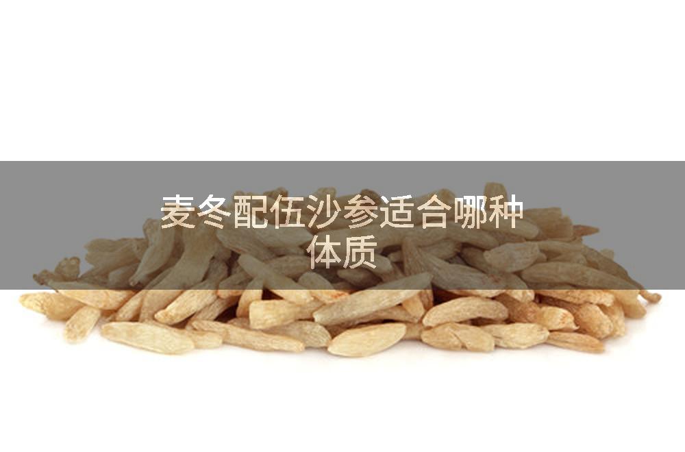 麦冬配伍沙参适合哪种体质