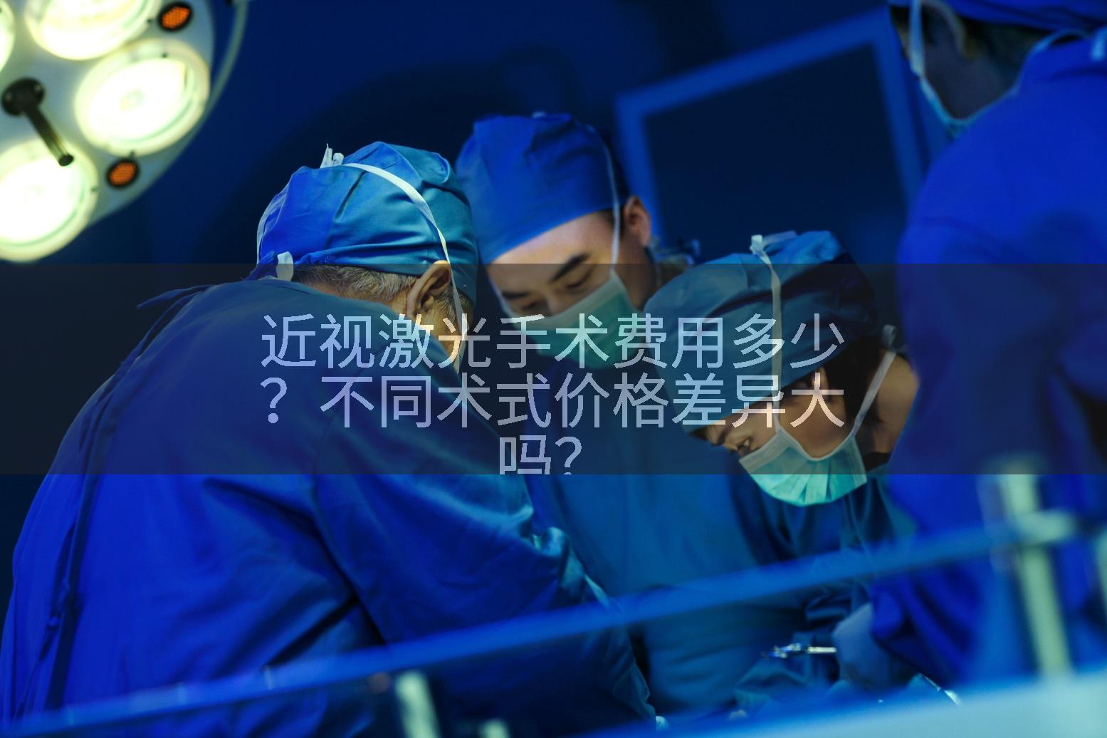 近视激光手术费用多少？不同术式价格差异大吗？