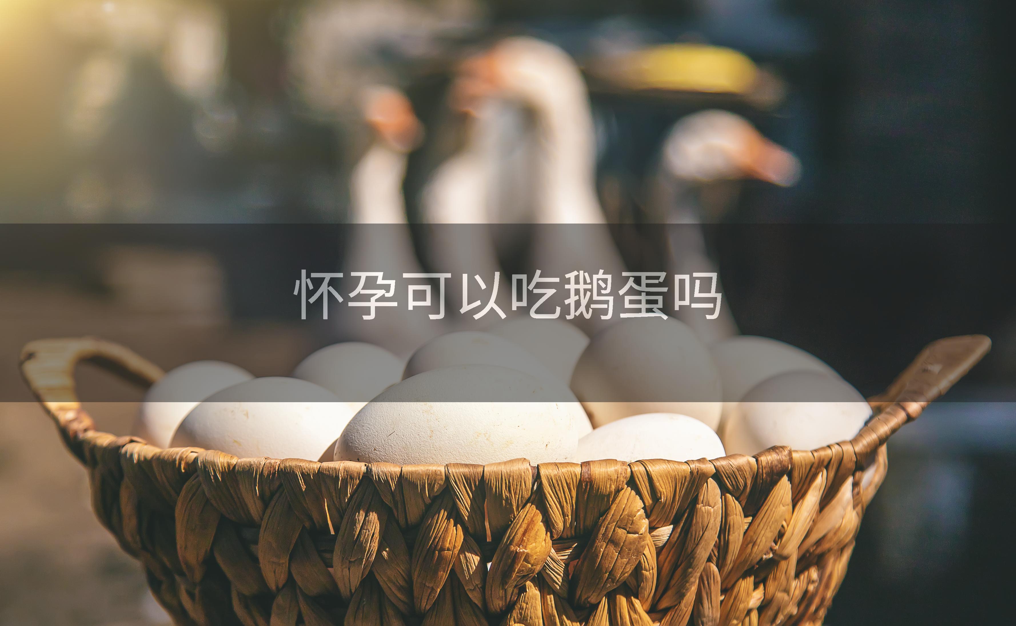 怀孕可以吃鹅蛋吗