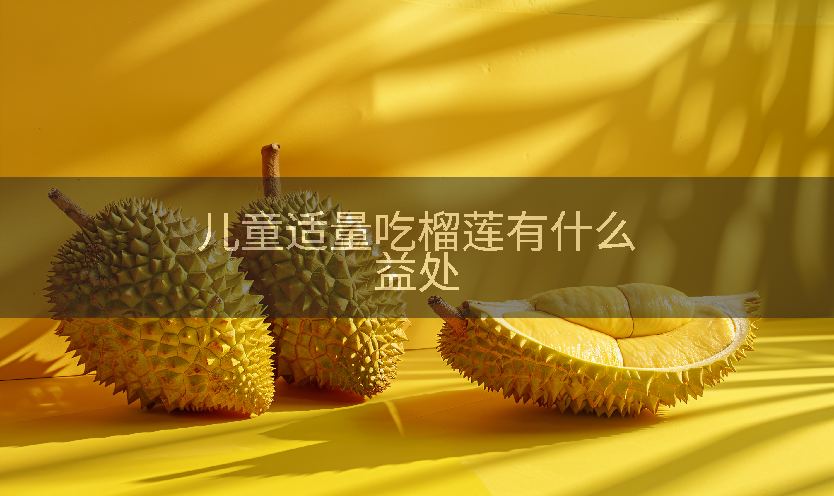 儿童适量吃榴莲有什么益处