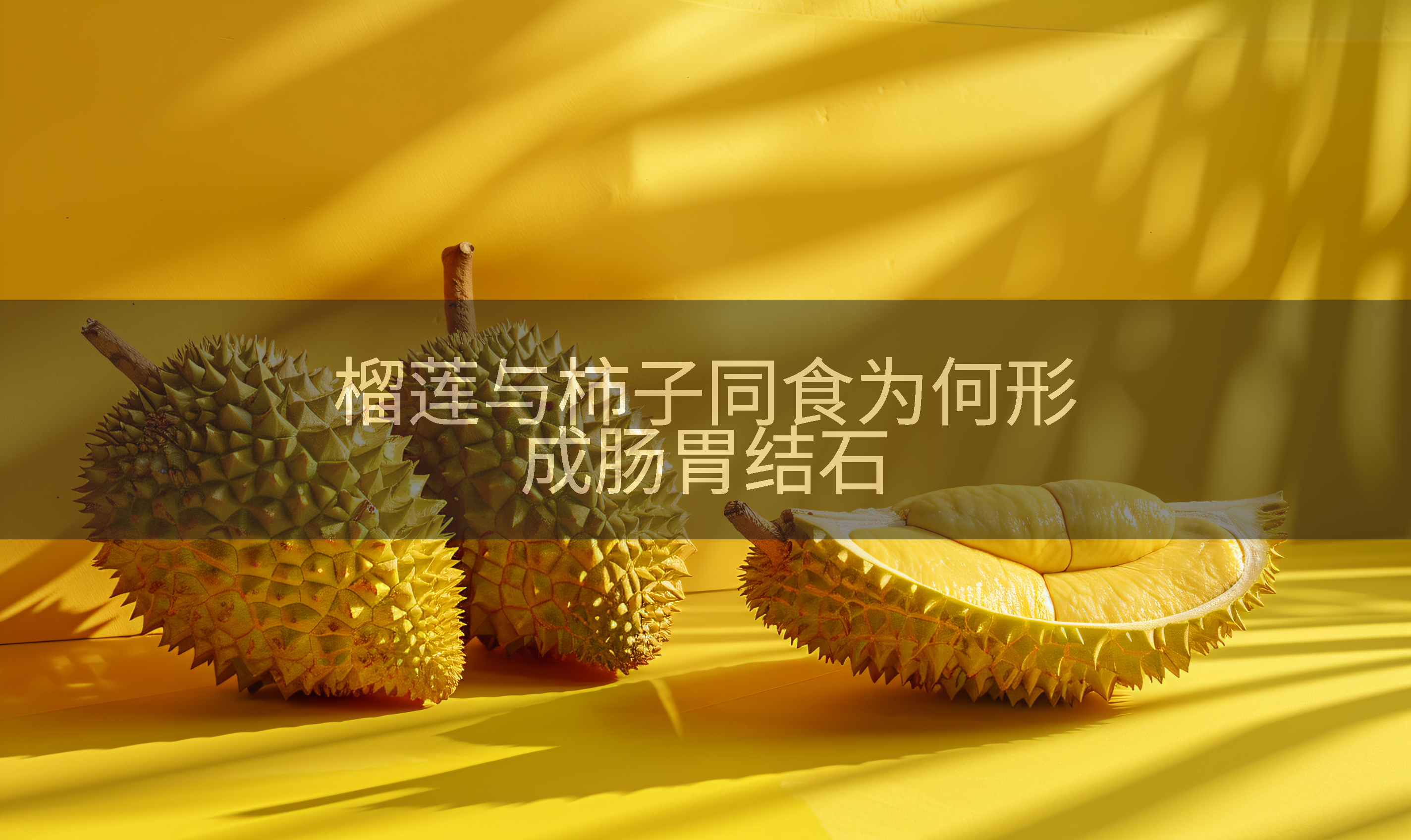 榴莲与柿子同食为何形成肠胃结石