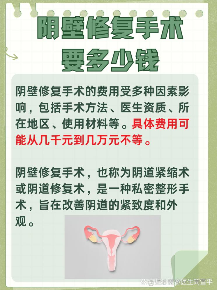 阴壁修复需要多少钱，重拾自信的秘密武器