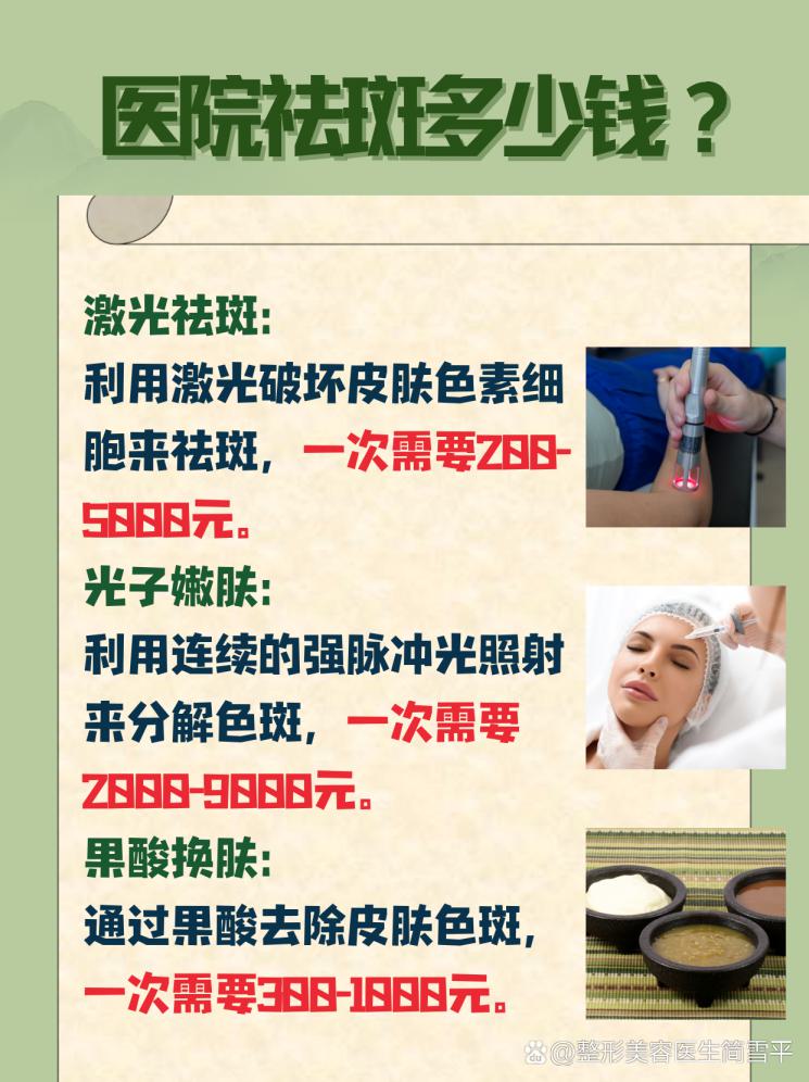 祛斑大揭秘！医院祛斑费用全解析！