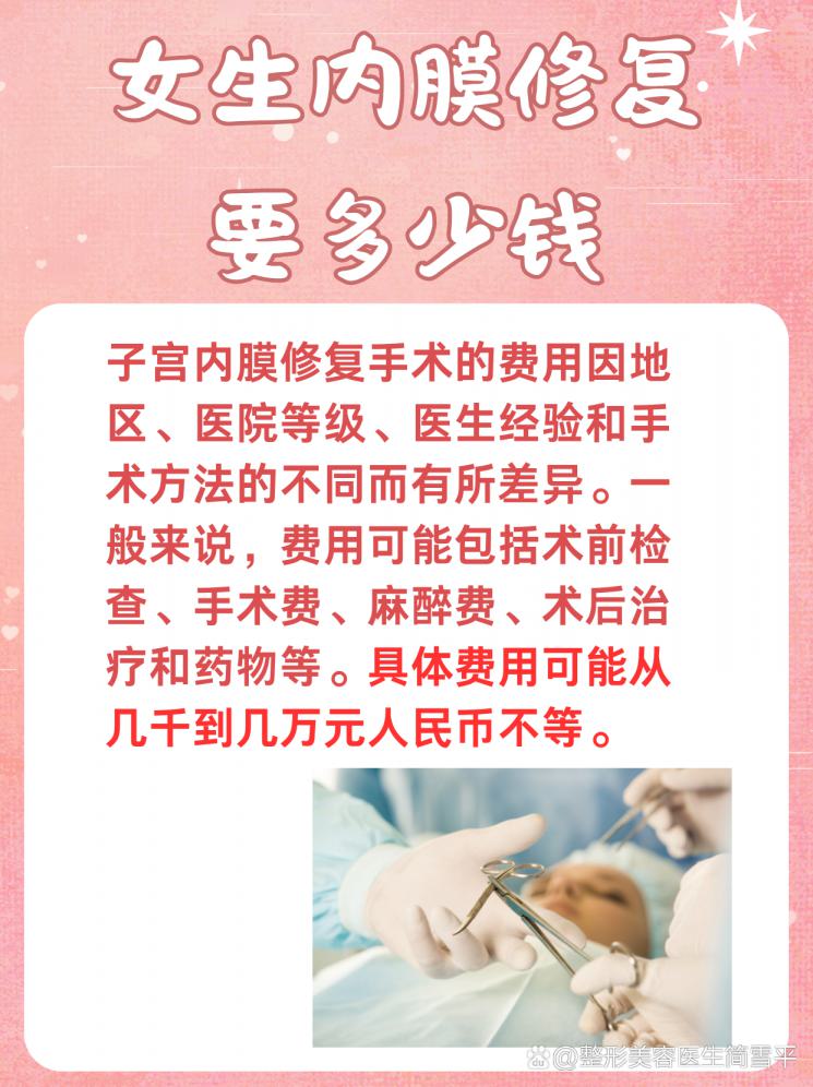 內(nèi)膜修復(fù)究竟要多少錢，看完這篇就懂了！