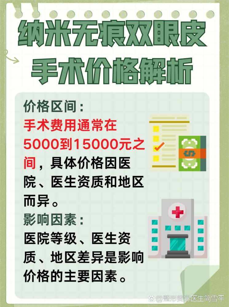 揭秘纳米无痕双眼皮：价格大公开