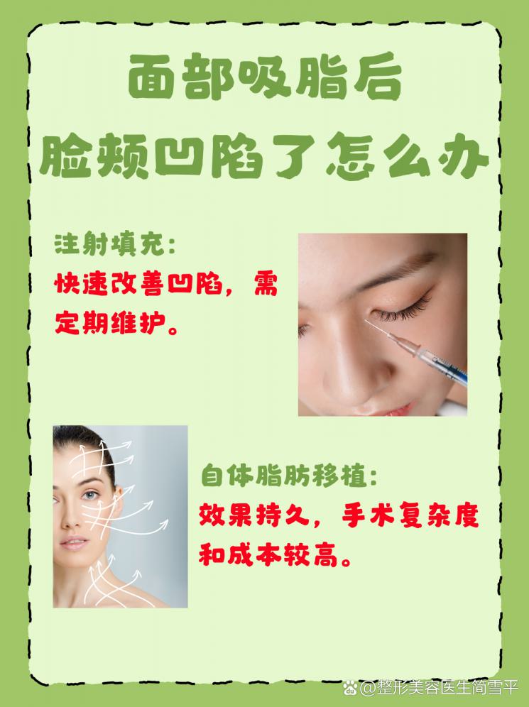 面部吸脂后脸颊凹陷，拯救方案大公开