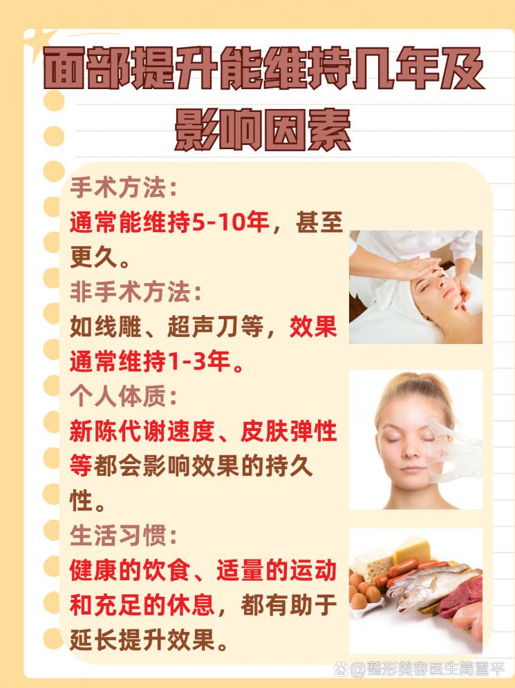 面部提升：美丽持久战，能维持几年？