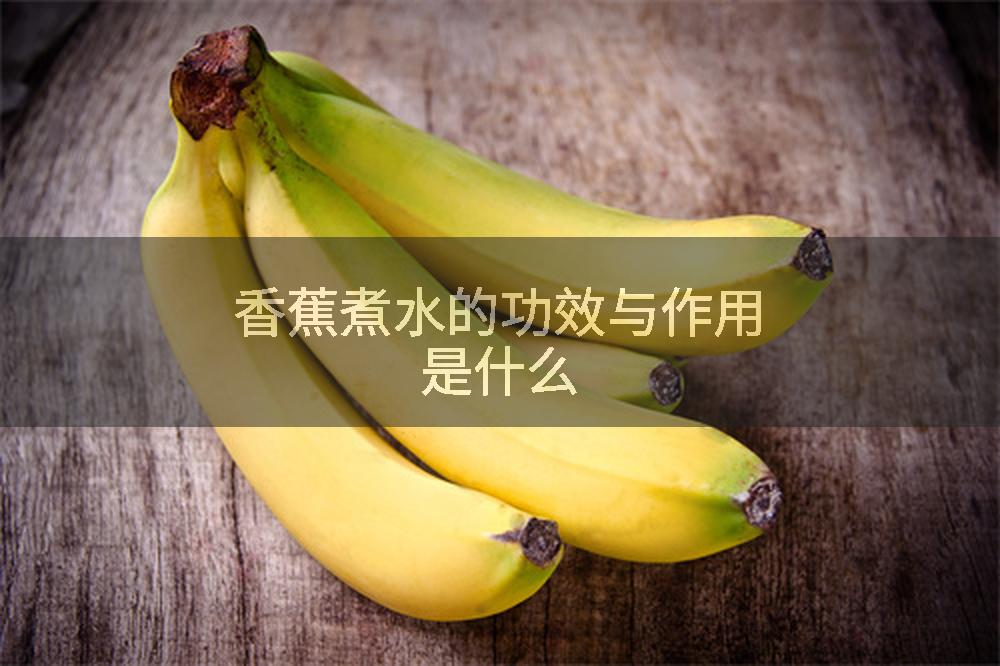 香蕉煮水的功效与作用是什么