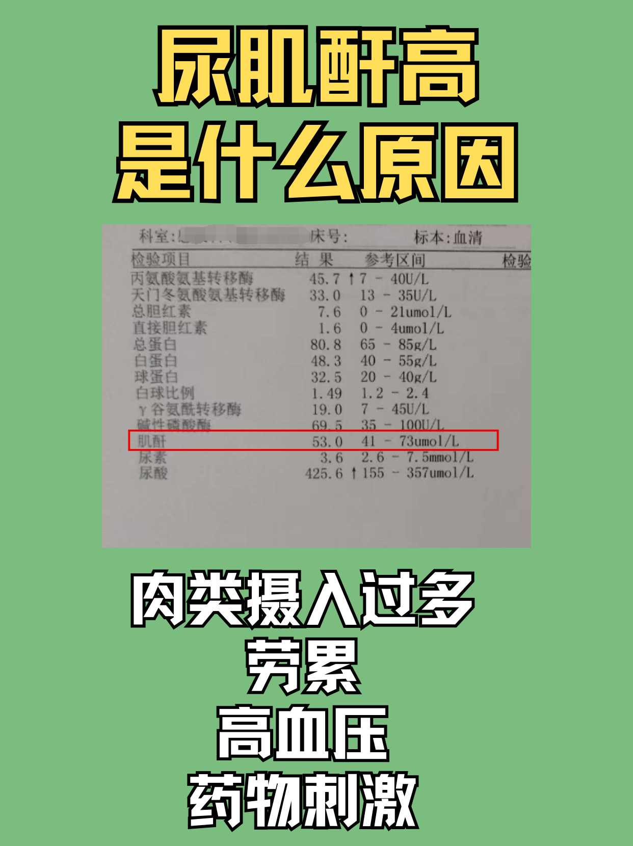 尿肌酐高，可能是這些原因！??