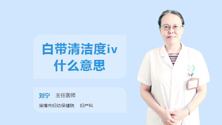 白带清洁度iv什么意思